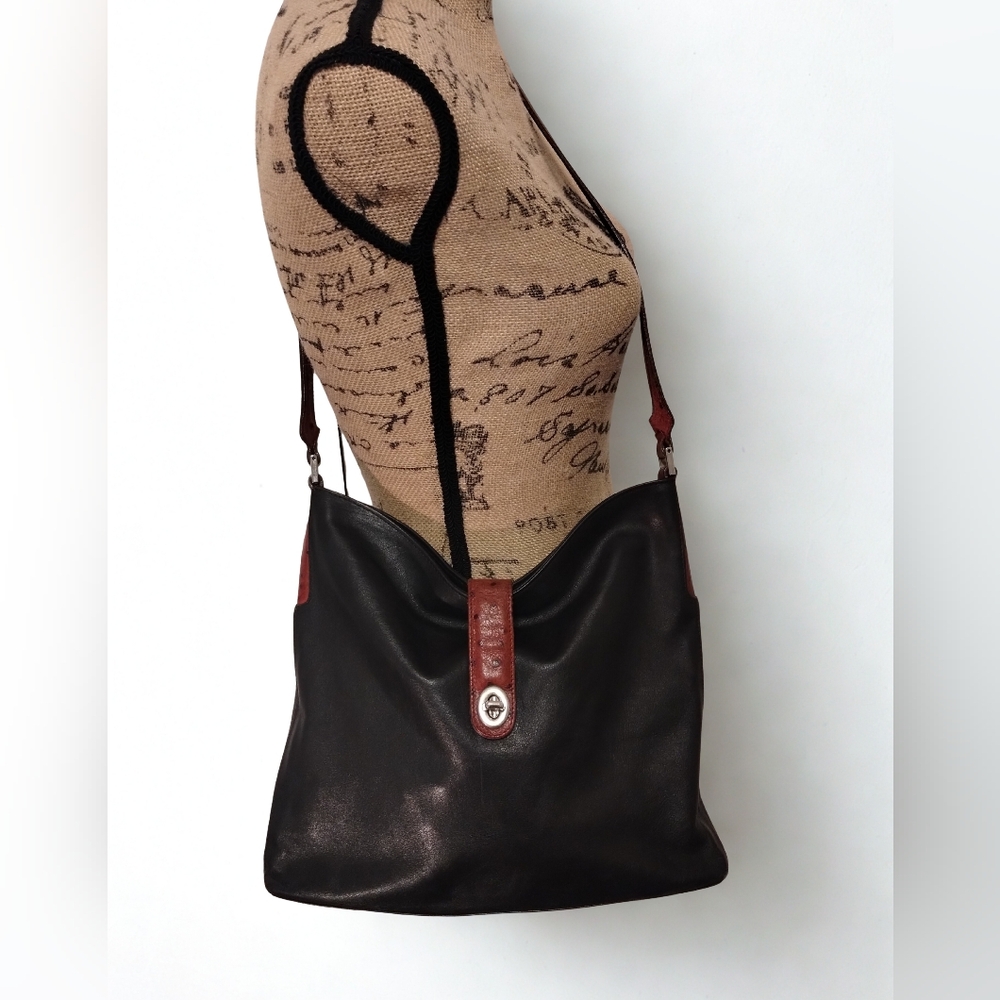 Vintage Leather Crossbody Made In Italy